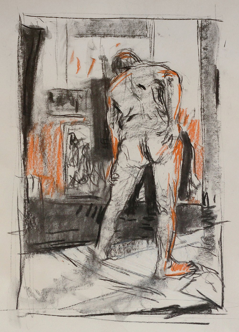 Life 2_42cm x 60cm_Charcoal and Pastel on Paper